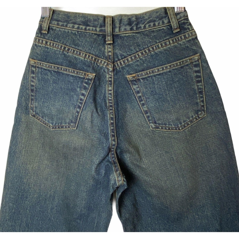 VTG Y2K Gap Jeans‎ Womens 2 X Long 25 x 34 Blue Reverse Fit High Waist Tapered